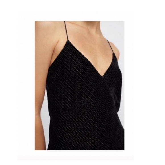 Theory Velvet Easy Slip Tank in Black. - Picture 3 of 10